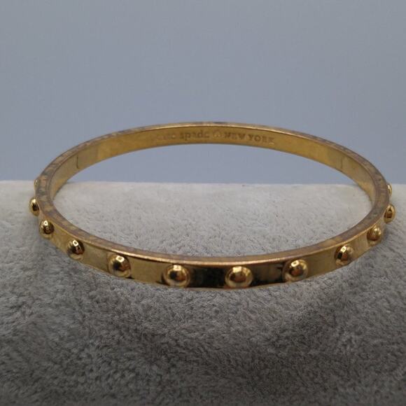 Kate Spade New York Gold Plated Knob Bangle Bracelet - Picture 4 of 6
